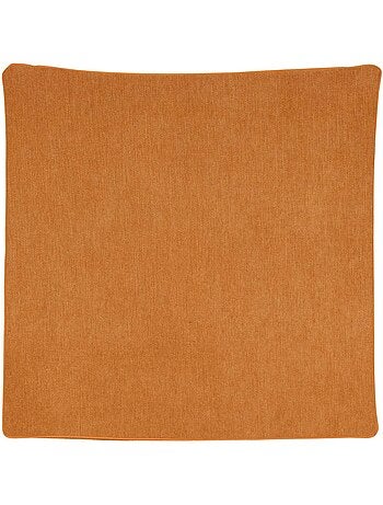 Housse de coussin passepoilée - Effet velours