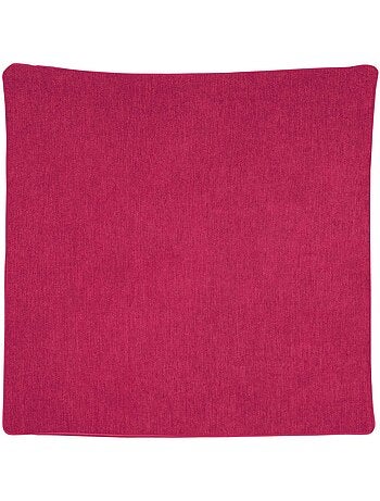 Housse de coussin passepoilée - effet velours