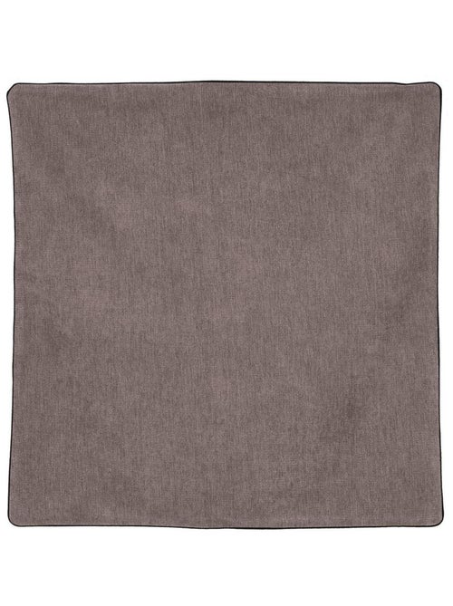 Housse de coussin passepoilée  - Effet velours - Kiabi