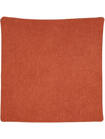 Housse de coussin passepoilée - effet velours