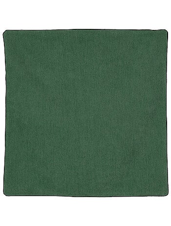 Housse de coussin passepoilée - Effet velours