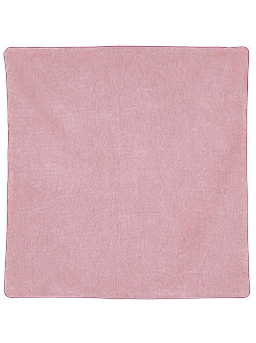 Housse de coussin passepoilée  - Effet velours - Kiabi
