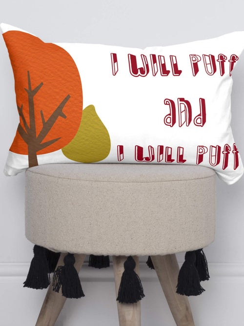Housse de coussin Piggys "Happyfriday" - Kiabi