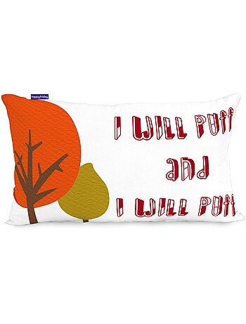 Housse de coussin piggys "happyfriday
