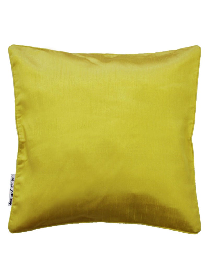 Housse de coussin Polyester Collection Shantung Uni Shana Vert - Kiabi