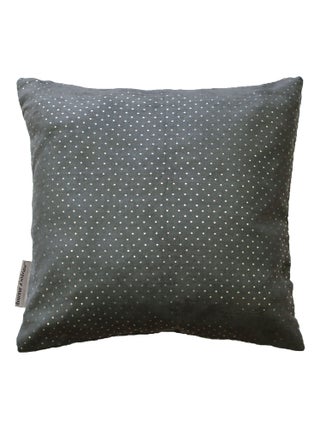 Housse de Coussin polyester Encart Collection Suede Argent C1060