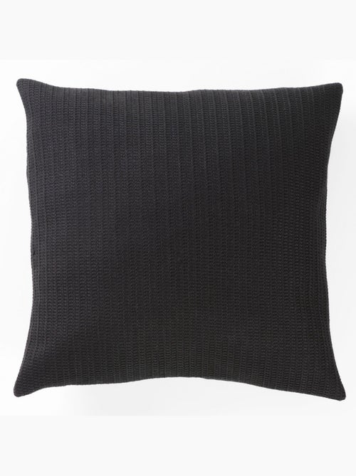 Housse de coussin polyester + Encart Collection Tricot Lenou - Kiabi