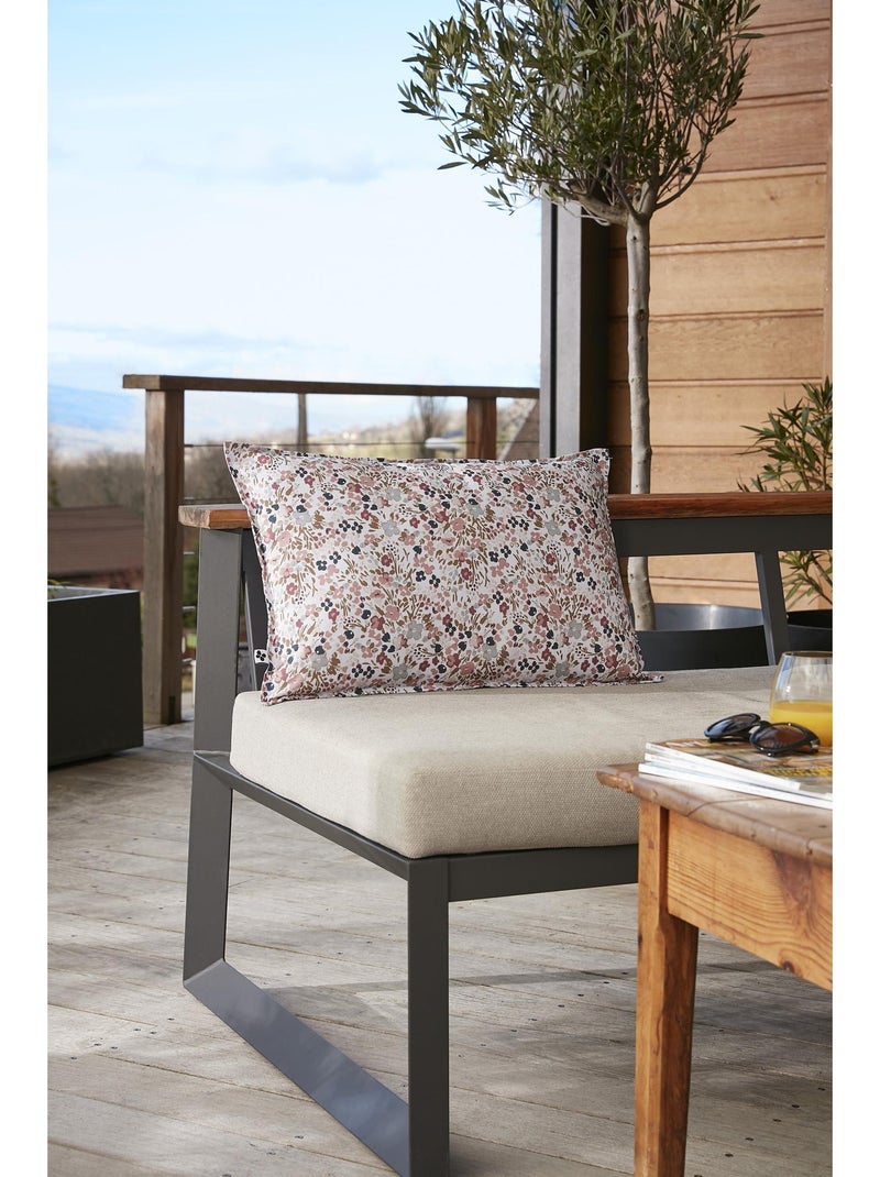 Housse de coussin polyester imprimé + enduction capucine pampa Beige Pampa - Kiabi