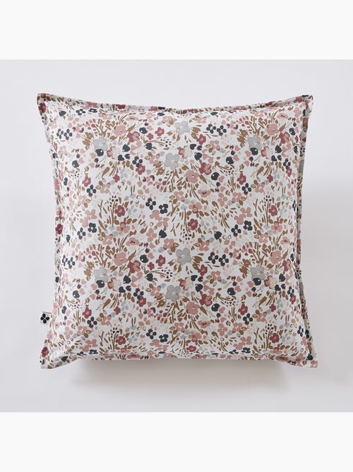 Housse de coussin polyester imprimé + enduction capucine pampa - Kiabi Housse de coussin polyester imprimé + enduction capucine pampa - Kiabi