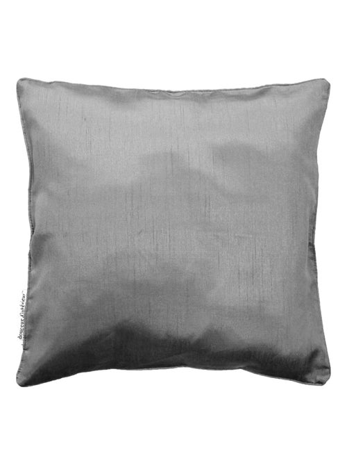 Housse de coussin Polyester Shantung Uni Shana Anthracite 40 x 40 cm - Kiabi