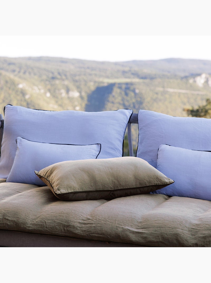Housse de coussin PRELUDE en lin et coton Beige grès - Kiabi