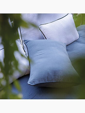 Housse de coussin PRELUDE en lin et coton