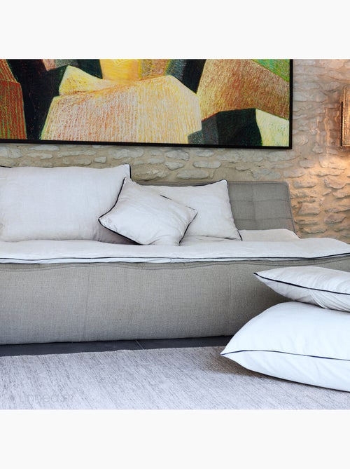 Housse de coussin PRELUDE en lin et coton - Kiabi Housse de coussin PRELUDE en lin et coton - Kiabi