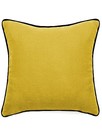 Housse de coussin PRELUDE en lin et coton