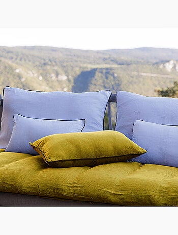 Housse de coussin PRELUDE en lin et coton
