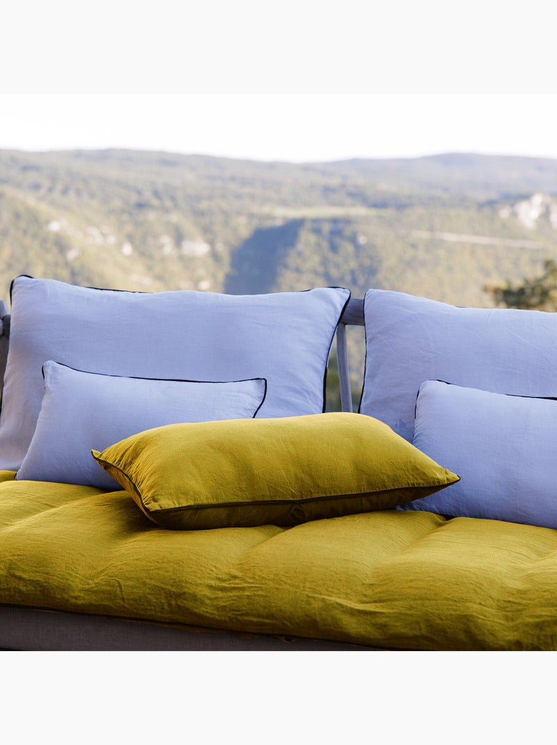 Housse de coussin PRELUDE en lin et coton Jaune or - Kiabi