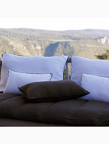 Housse de coussin PRELUDE en lin et coton
