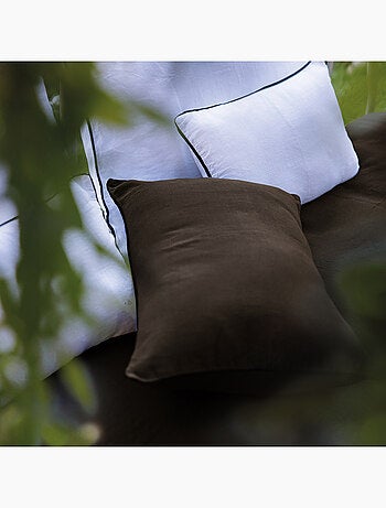 Housse de coussin PRELUDE en lin et coton