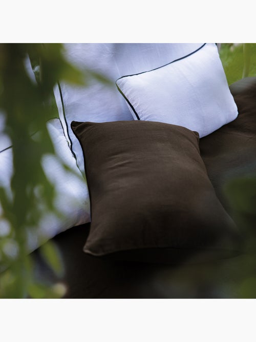 Housse de coussin PRELUDE en lin et coton - Kiabi