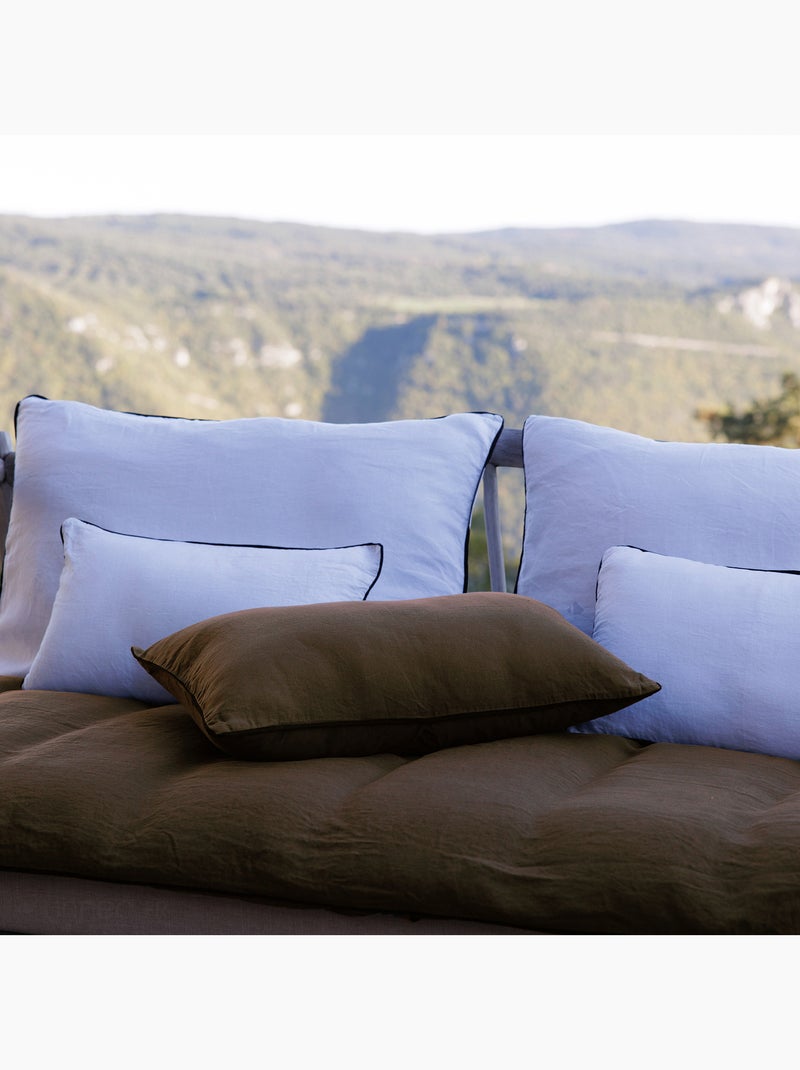 Housse de coussin PRELUDE en lin et coton Marron tabac - Kiabi