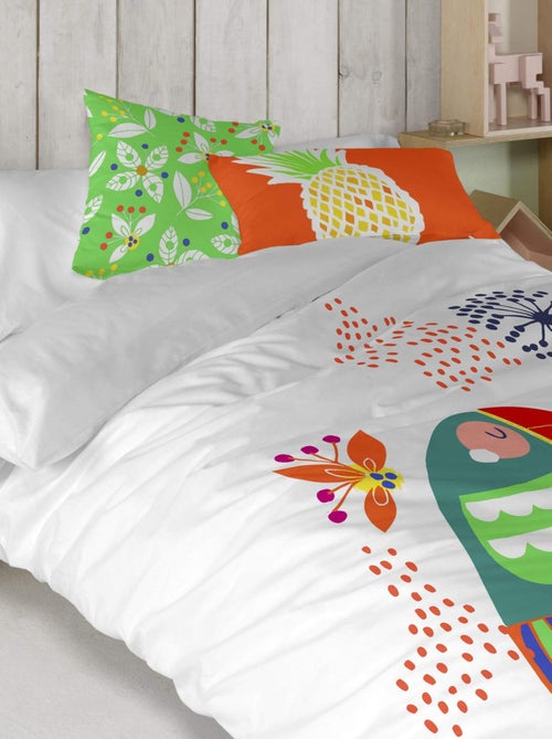 Housse de coussin Pretty parrots "Happyfriday" - Kiabi