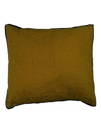 Housse de coussin pur lin lavé