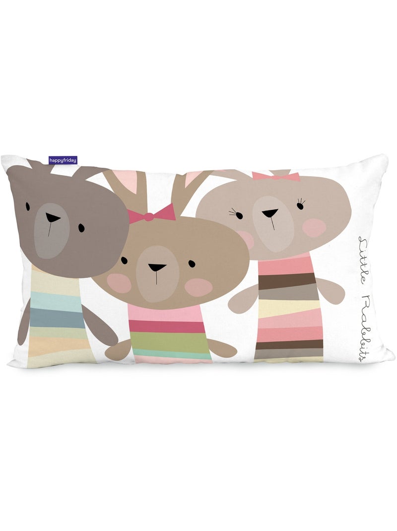 Housse de coussin Rabbit family "Happyfriday" Multicolore - Kiabi