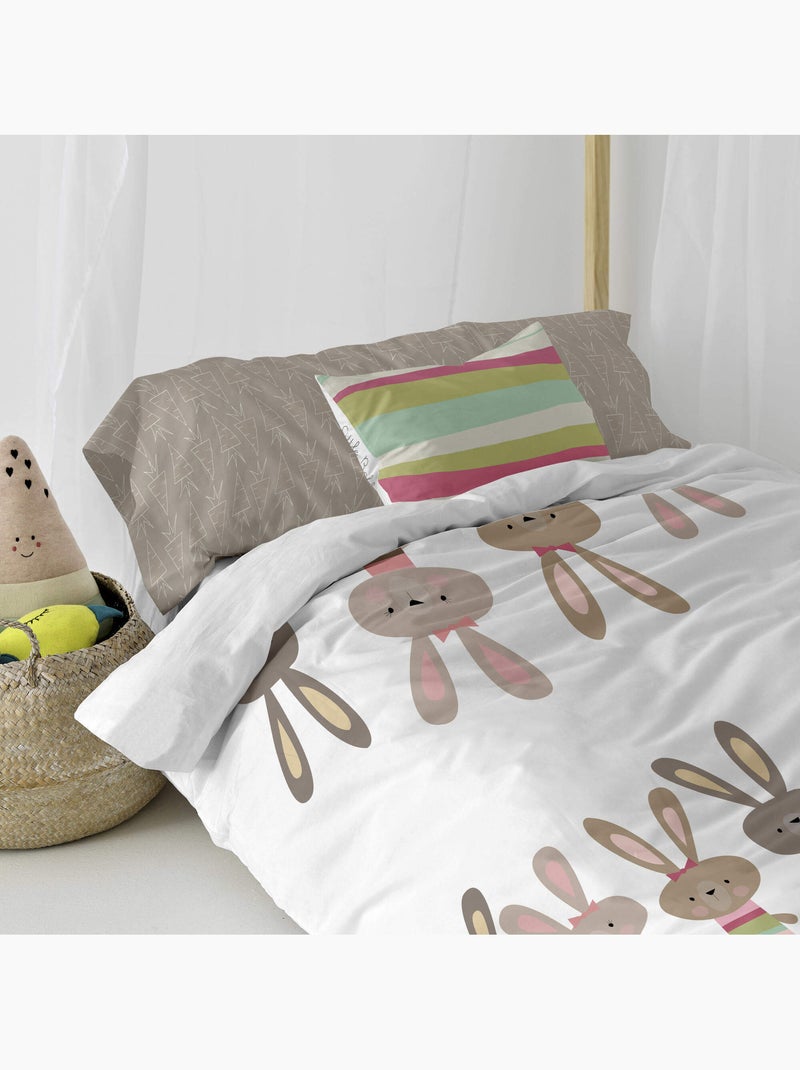 Housse de coussin Rabbit family "Happyfriday" Multicolore - Kiabi