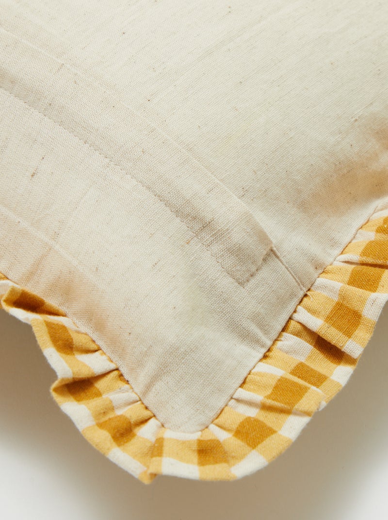 Housse de coussin rayée (50 x 30 cm) JAUNE - Kiabi