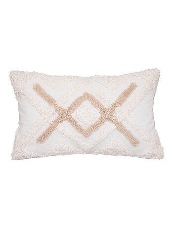 Housse de coussin rectangulaire tuftée
