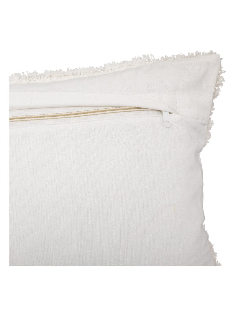Housse de coussin rectangulaire tuftée Beige chiné - Kiabi