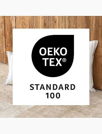 Housse de coussin recto-verso 100% coton rayures tapissier lourmarin