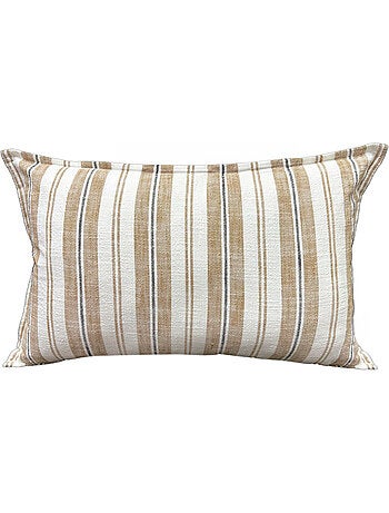 Housse de coussin recto-verso 100% coton rayures tapissier LOURMARIN