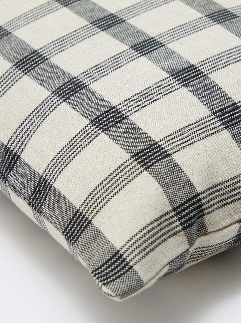 Housse de coussin rustique (45x45 cm) - Kiabi Home Noir - Kiabi