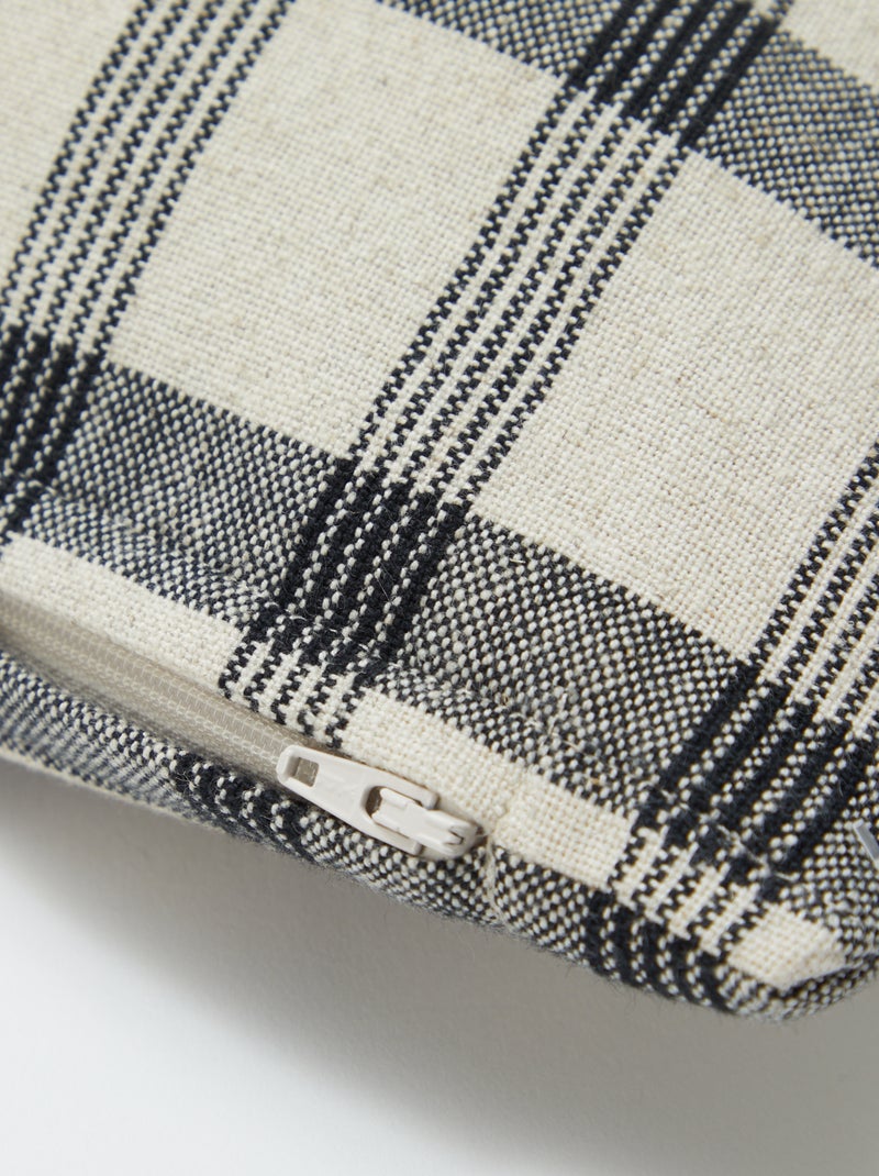 Housse de coussin rustique (45x45 cm) - Kiabi Home Noir - Kiabi