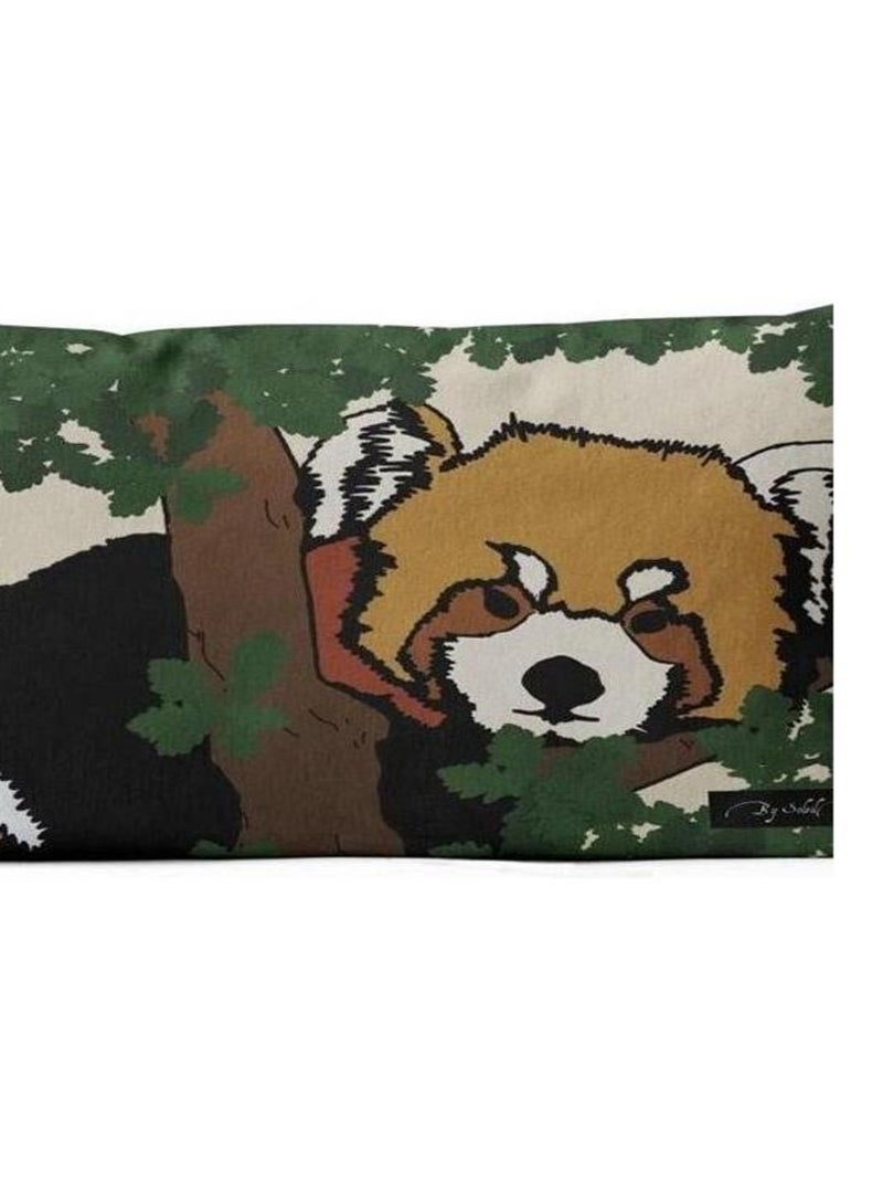 Housse de coussin Safari Panda Roux 32x50 cm Beige - Kiabi