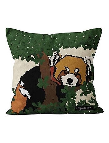 Housse de coussin Safari Panda Roux 40x40 cm