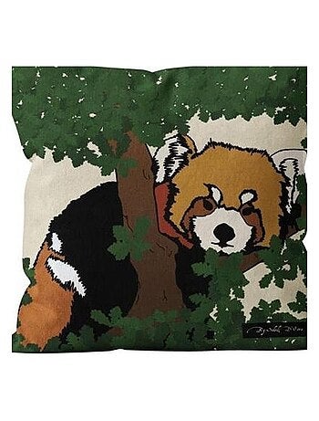 Housse de coussin Safari Panda Roux 40x40 cm
