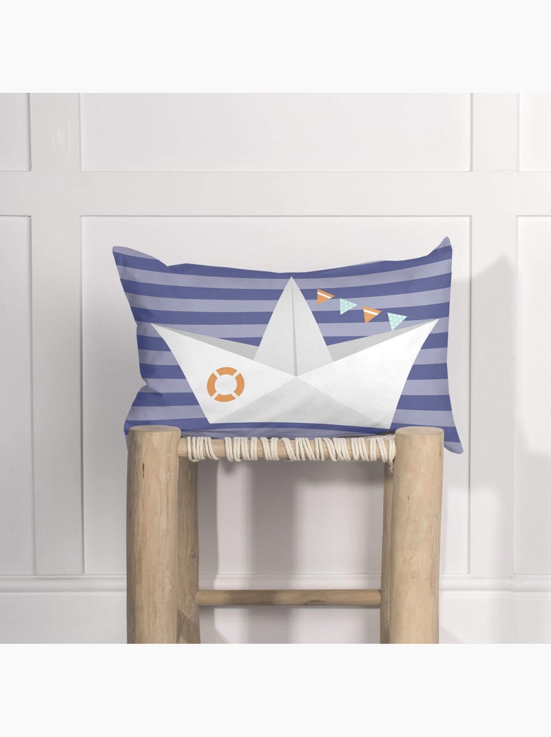 Housse de coussin Sailor "Happyfriday" Multicolore - Kiabi