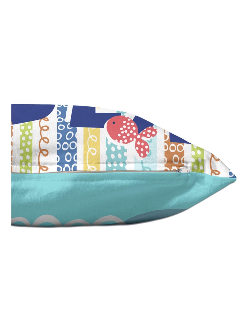 Housse de coussin Sea life "Happyfriday" Blanc - Kiabi