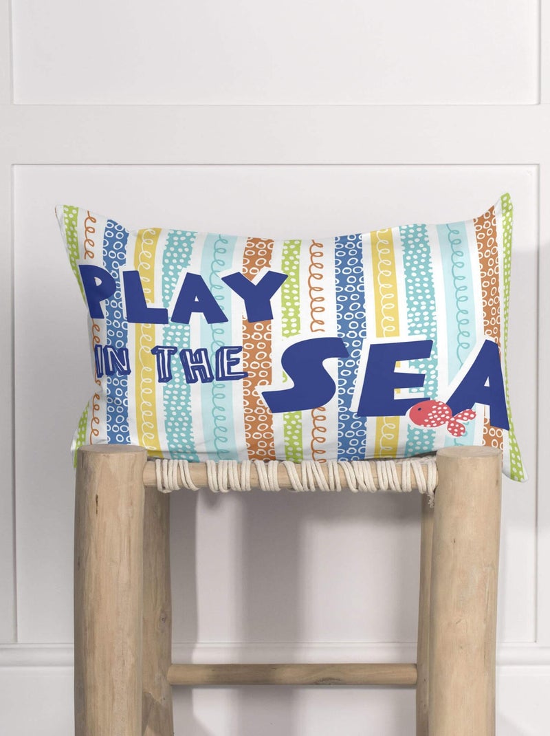 Housse de coussin Sea life "Happyfriday" Blanc - Kiabi