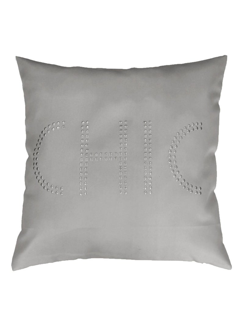 Housse de coussin Sequins Chic Strass Gris 40 x 40 cm Gris - Kiabi