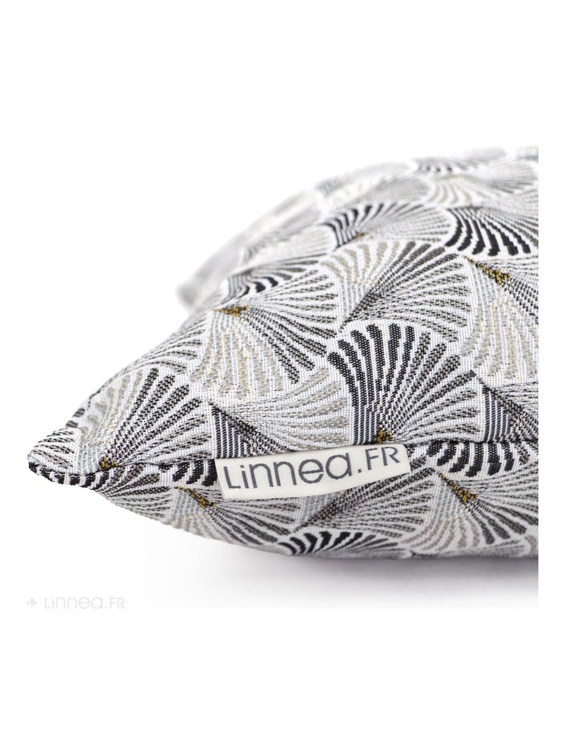 Housse de coussin SHELL Carré Gris perle - Kiabi