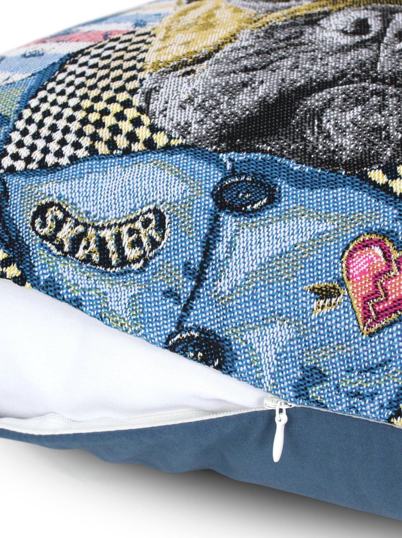 Housse de coussin SKATER Bleu - Kiabi