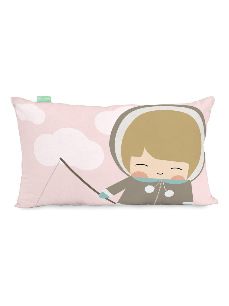 Housse de coussin Skymo day "Happyfriday" Blanc - Kiabi