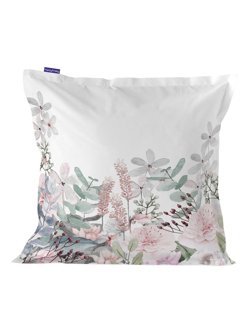 Housse de coussin Soft bouquet "Happyfriday" Blanc - Kiabi