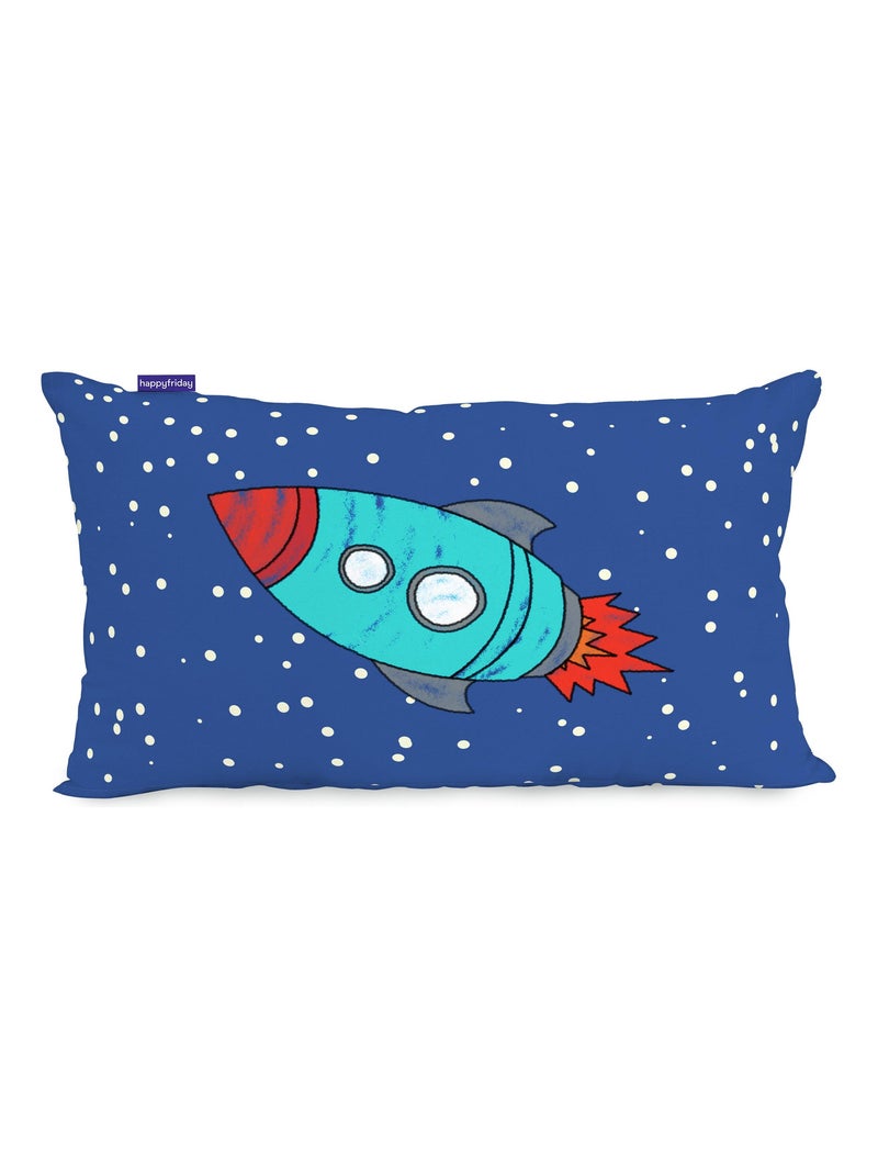Housse de coussin Space rocket "Happyfriday" Blanc - Kiabi