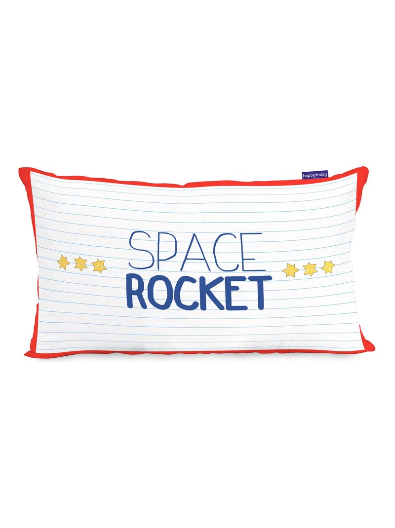 Housse de coussin Space rocket "Happyfriday" Blanc - Kiabi
