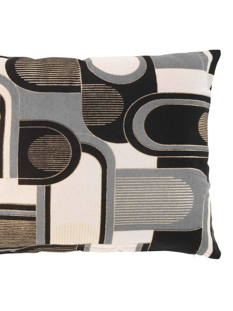 Housse de Coussin Stacy or 40 x 40 cm Noir Doré - Kiabi