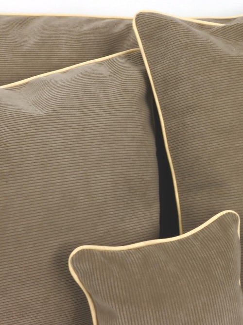 Housse de coussin STARSKY velours côtelé Carré - Kiabi